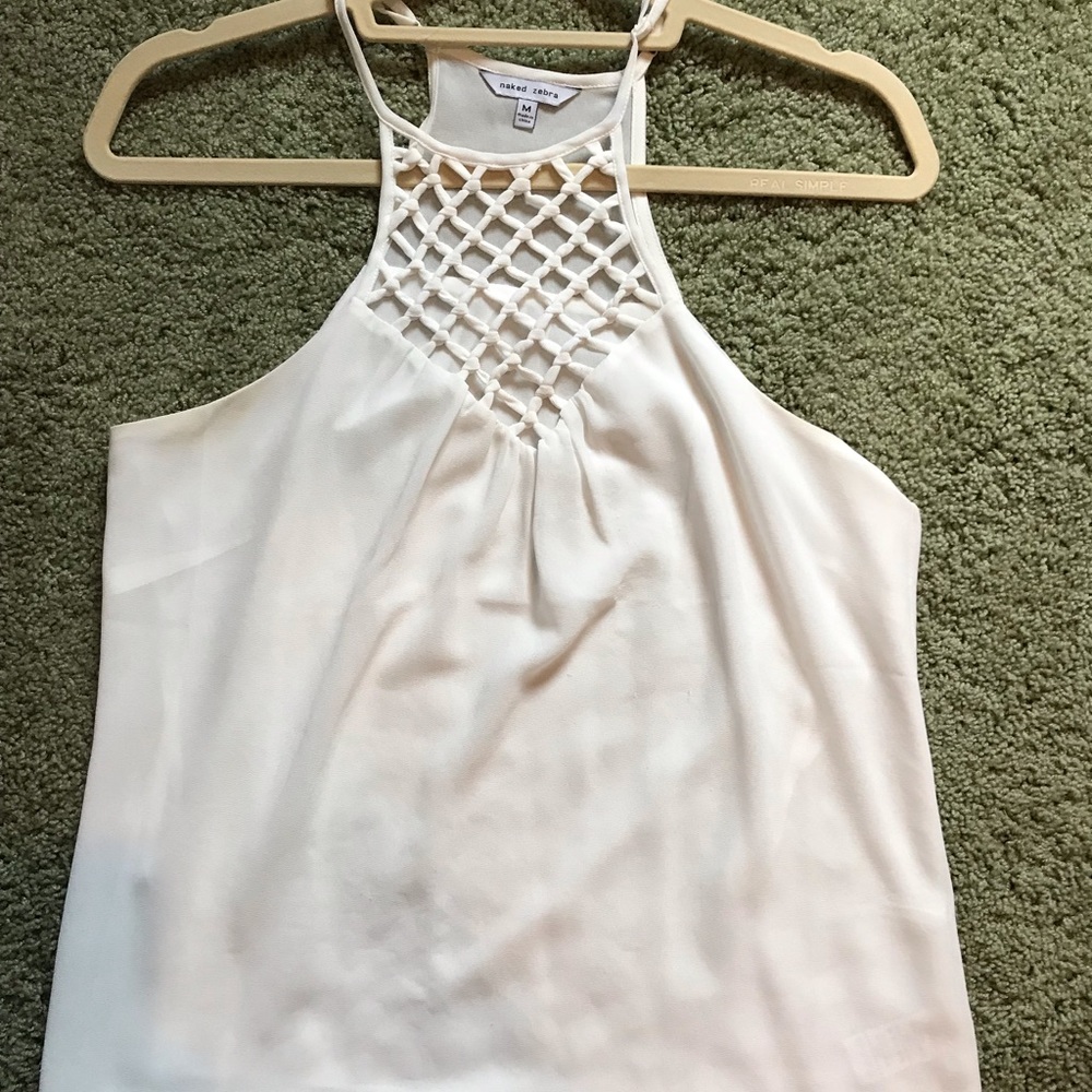 Halter neck Naked Zebra tank